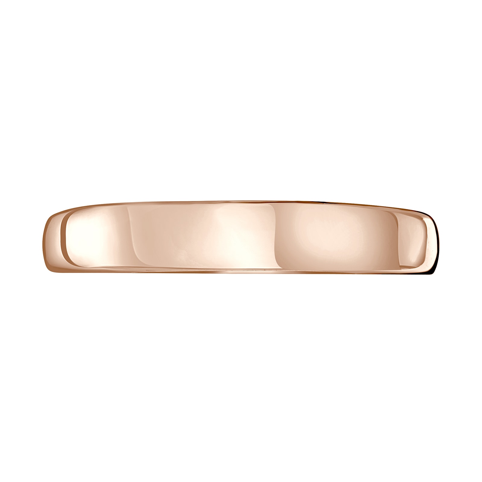 Mappin & Webb 18ct Rose Gold 3.5mm Luxury D-shape Court Wedding Ring