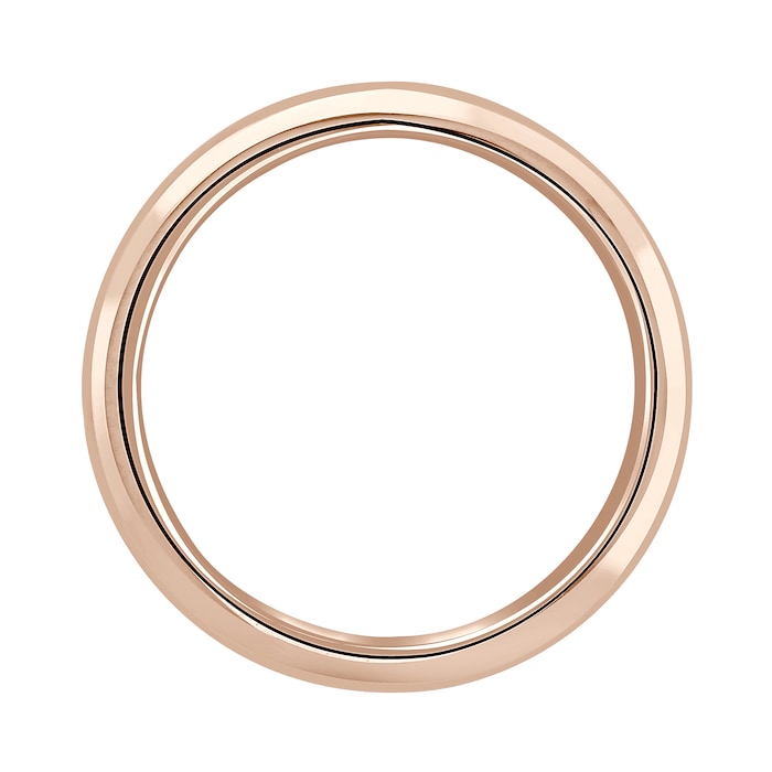 Mappin & Webb 18ct Rose Gold 3.5mm Luxury D-shape Court Wedding Ring