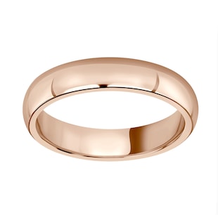 Mappin & Webb 18ct Rose Gold 4mm Luxury D-shape Court Wedding Ring