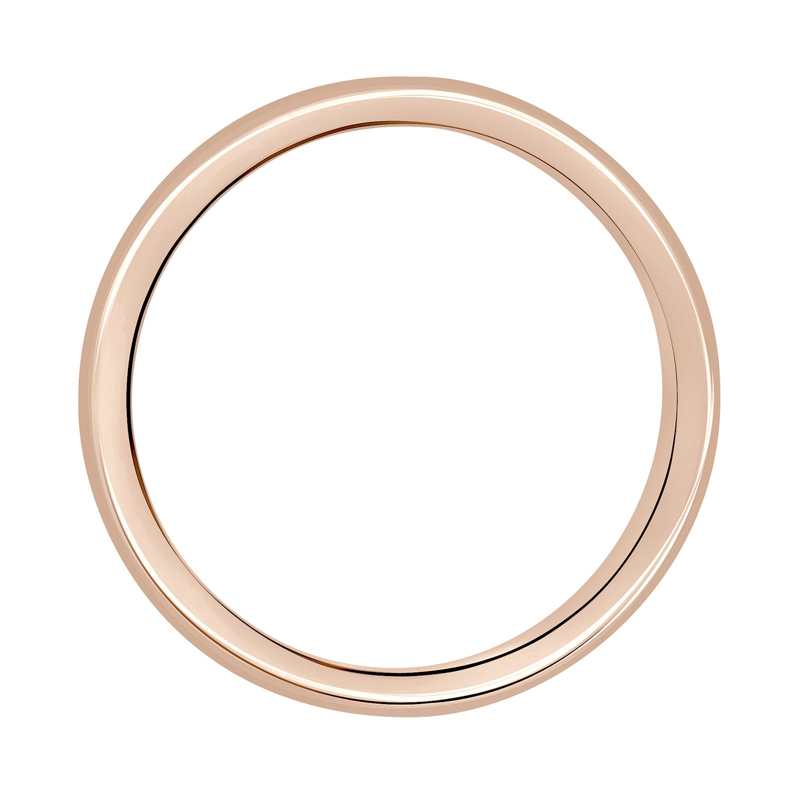 Mappin & Webb 18ct Rose Gold 4mm Luxury D-shape Court Wedding Ring
