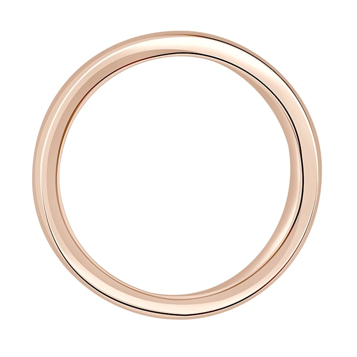 Mappin & Webb 18ct Rose Gold 6mm Luxury D-shape Court Wedding Ring