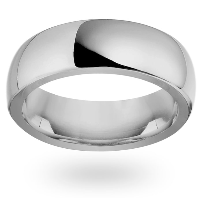 Mappin & Webb Palladium 6mm Luxury D-shape Court Wedding Ring