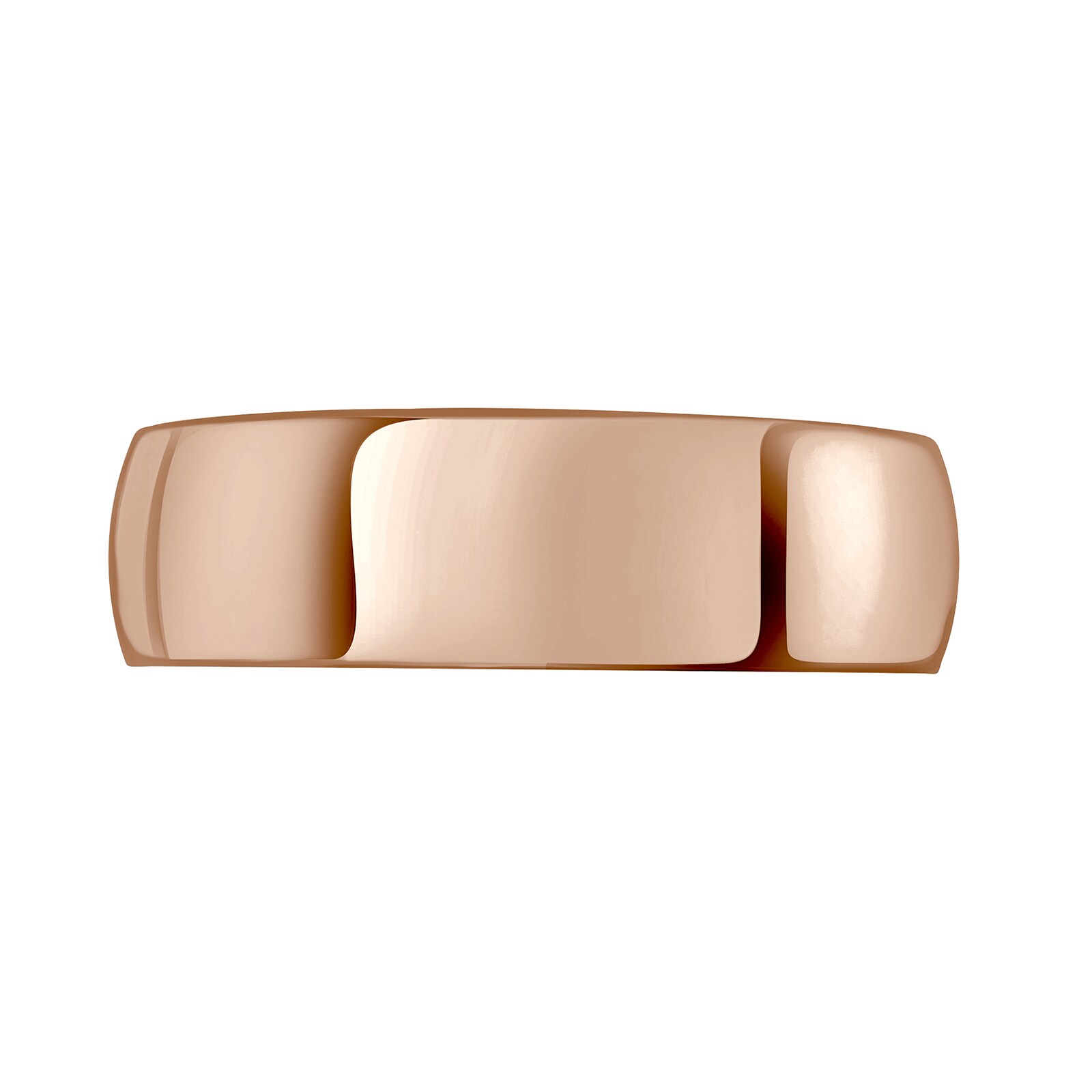 Mappin & Webb 18ct Rose Gold 7mm Luxury D-shape Court Wedding Ring