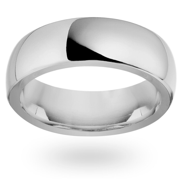 Mappin & Webb Palladium 7mm Luxury D-shape Court Wedding Ring