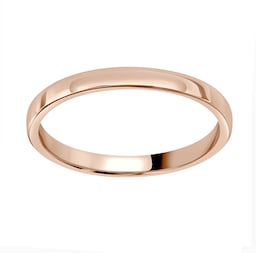 08010803 - 18ct Rose Gold 2mm Standard Modern Court Wedding Ring