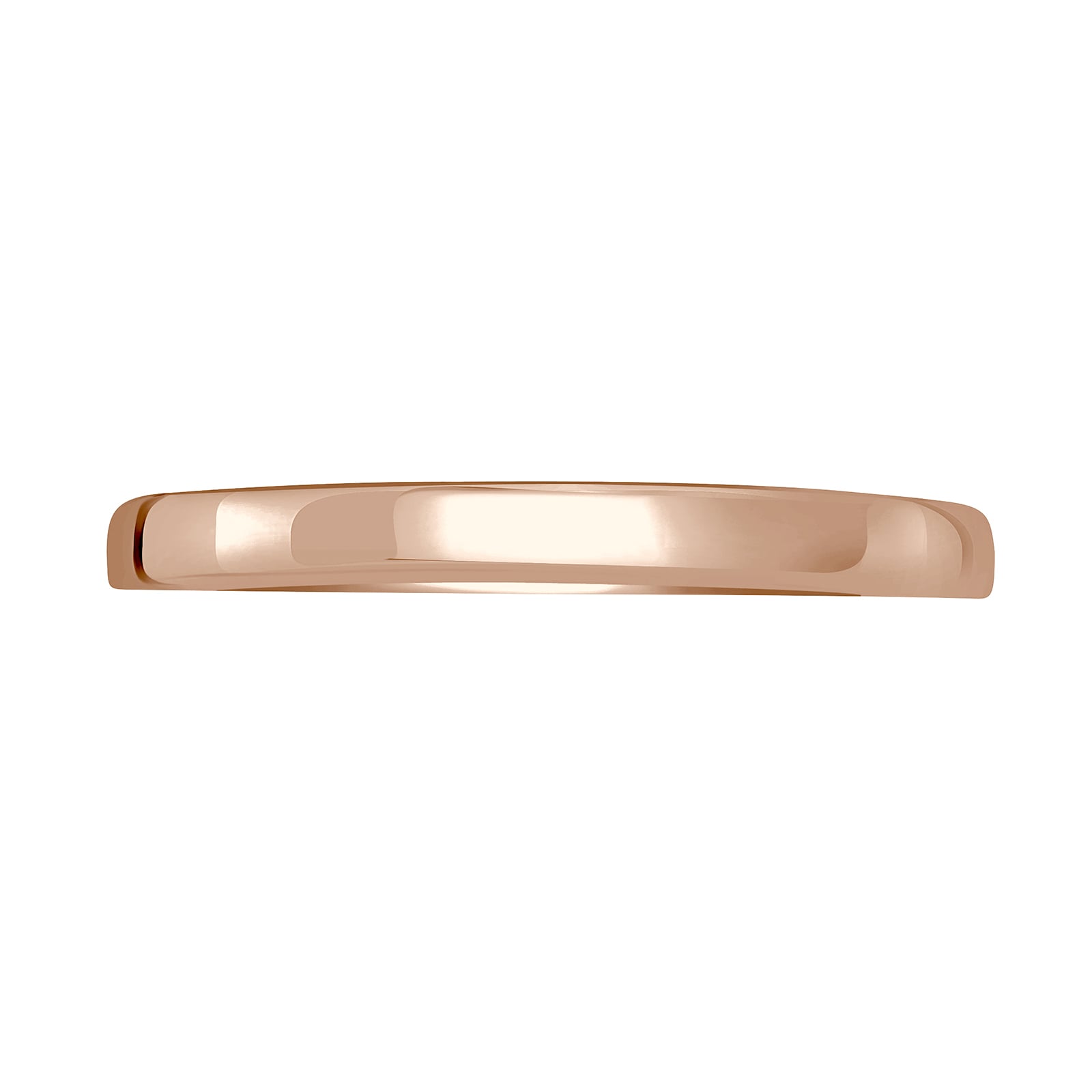 Mappin & Webb 18ct Rose Gold 2mm Standard Modern Court  Wedding Ring