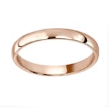 Mappin & Webb 18ct Rose Gold 2.5mm Standard Modern Court  Wedding Ring