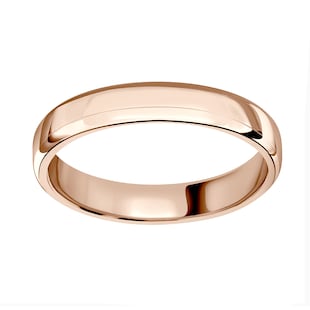 Mappin & Webb 18ct Rose Gold 3.5mm Standard Modern Court  Wedding Ring