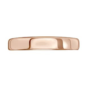 Mappin & Webb 18ct Rose Gold 3.5mm Standard Modern Court  Wedding Ring