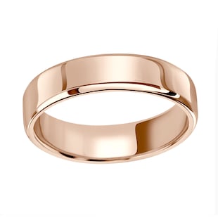 Mappin & Webb 18ct Rose Gold 5mm Standard Modern Court  Wedding Ring