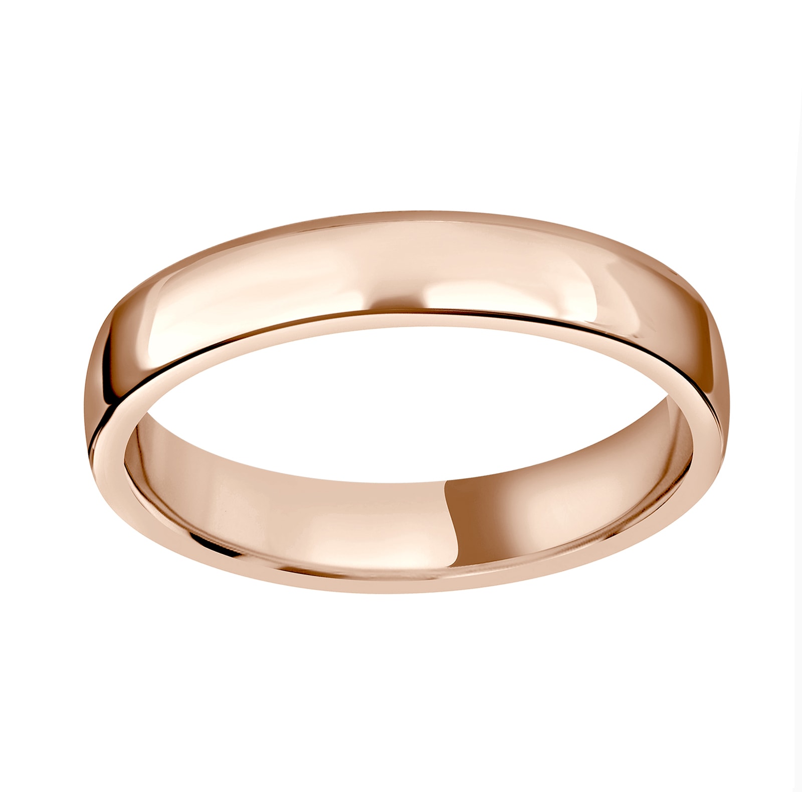 18ct Rose Gold 6mm Standard Modern Court Wedding Ring - Ring Size Z