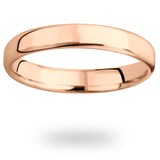 Mappin & Webb 18ct Rose Gold 3mm Luxury Modern Court  Wedding Ring