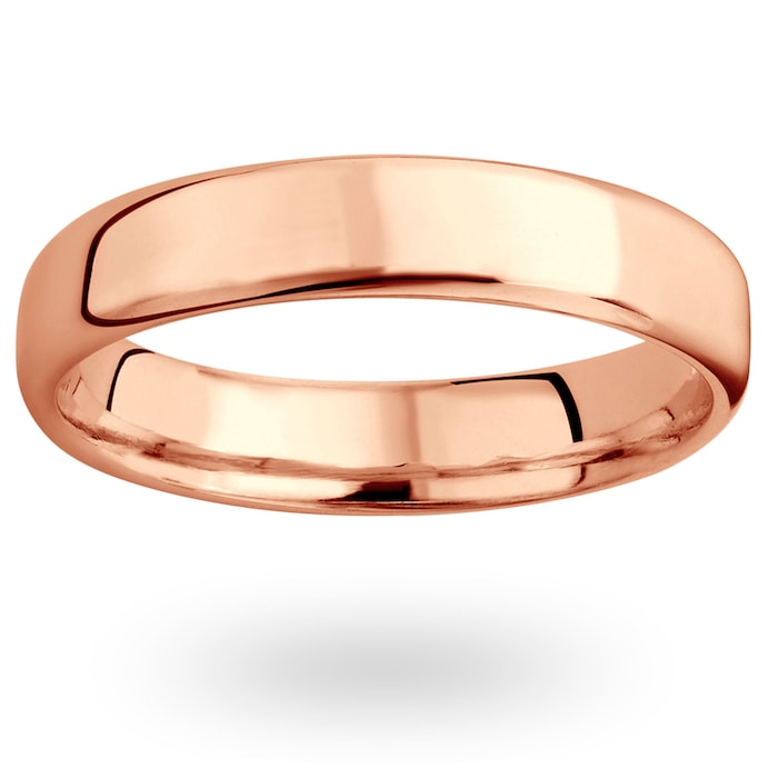 Mappin & Webb 18ct Rose Gold 4mm Luxury Modern Court  Wedding Ring