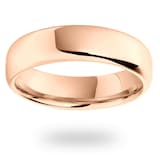 Mappin & Webb 18ct Rose Gold 6mm Luxury Modern Court  Wedding Ring