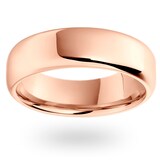 Mappin & Webb 18ct Rose Gold 7mm Luxury Modern Court  Wedding Ring