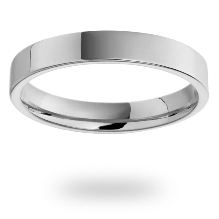 Mappin & Webb Palladium 3.5mm Heavy Flat Court Wedding Ring
