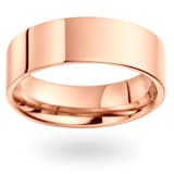 Mappin & Webb 18ct Rose Gold 7mm Heavy Flat Court Wedding Ring