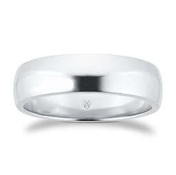 08010845 - 7mm D Shape Wedding Ring In 950 Palladium