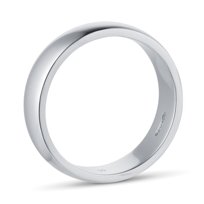 Mappin & Webb 7mm D Shape Wedding Ring In 950 Palladium