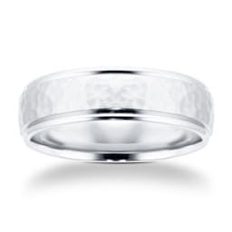 08010854 - Palladium 500 6mm Hammered Band