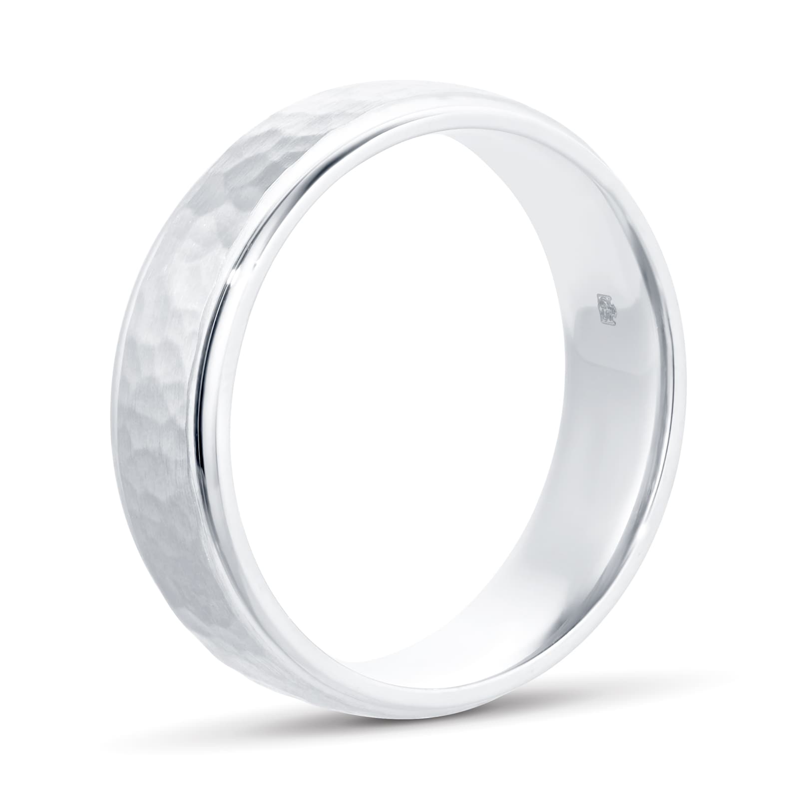 Goldsmiths Palladium 500 6mm Hammered Band Goldsmiths Palladium 500 6mm Hammered Band