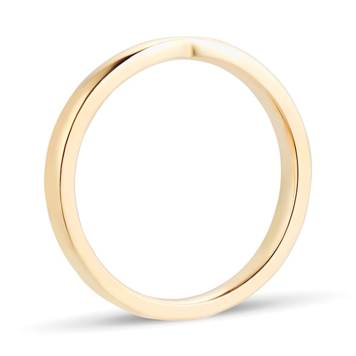 Goldsmiths 18ct Yellow Gold 2.5mm Pinched Wedding Band Ring