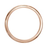 Mappin & Webb 18ct Rose Gold 6mm Pattern Matt Centre Bevelled Edge Wedding Ring