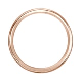Mappin & Webb 18ct Rose Gold 6mm Pattern V Cut Bevelled Edge Wedding Ring