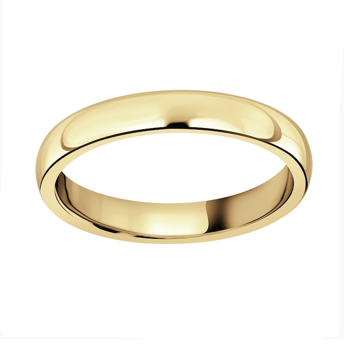 Mappin & Webb 3mm Medium Court Ladies Wedding Ring In 18 Carat Yellow Gold