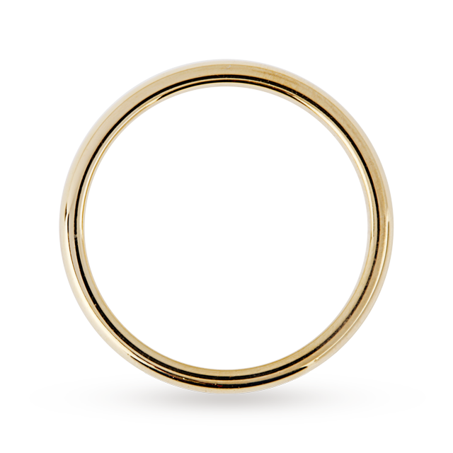 Mappin & Webb 3mm Flat Comfort Fit Ladies Court Ring In 18 Carat Yellow Gold