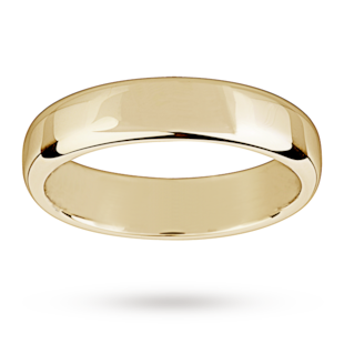 Mappin & Webb 5mm Flat Comfort Fit Gents Court Ring In 18 Carat Yellow Gold
