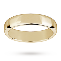 08040320 - 5mm Flat Comfort Fit Gents Court Ring In 18 Carat Yellow Gold