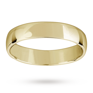 Mappin & Webb 4mm Lightest Court Ladies Wedding Ring In 18 Carat Yellow Gold
