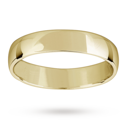 08040395 - 4mm Lightest Court Ladies Wedding Ring In 18 Carat Yellow Gold