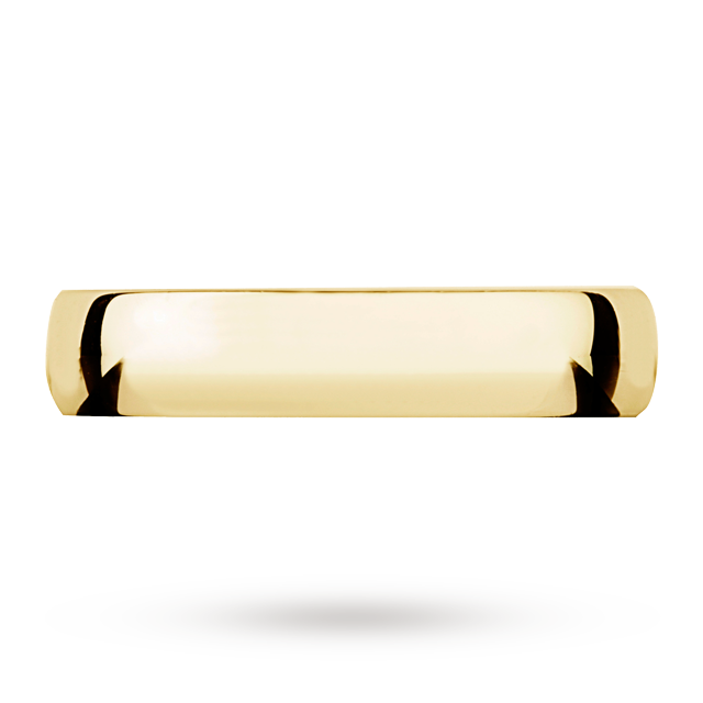 Mappin & Webb 4mm Lightest Court Ladies Wedding Ring In 18 Carat Yellow Gold