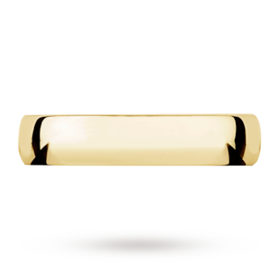 Mappin & Webb 4mm Lightest Court Ladies Wedding Ring In 18 Carat Yellow Gold