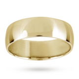 Mappin & Webb 7mm Lightest Court Gents Wedding Ring In 18 Carat Yellow Gold - Ring Size P