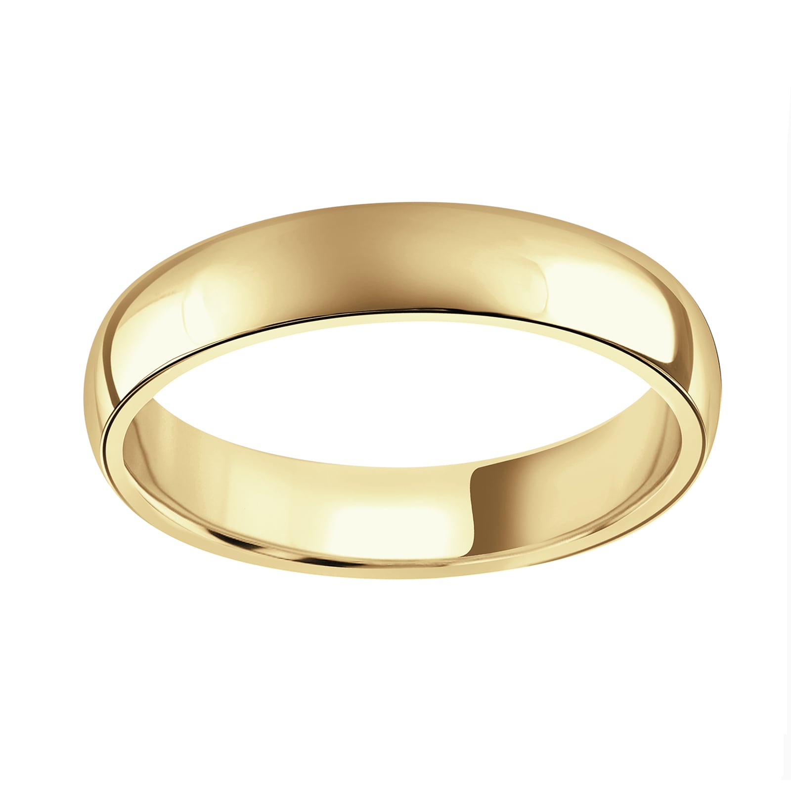 18ct Yellow Gold 3.5mm Standard Court Wedding Ring - Ring Size N