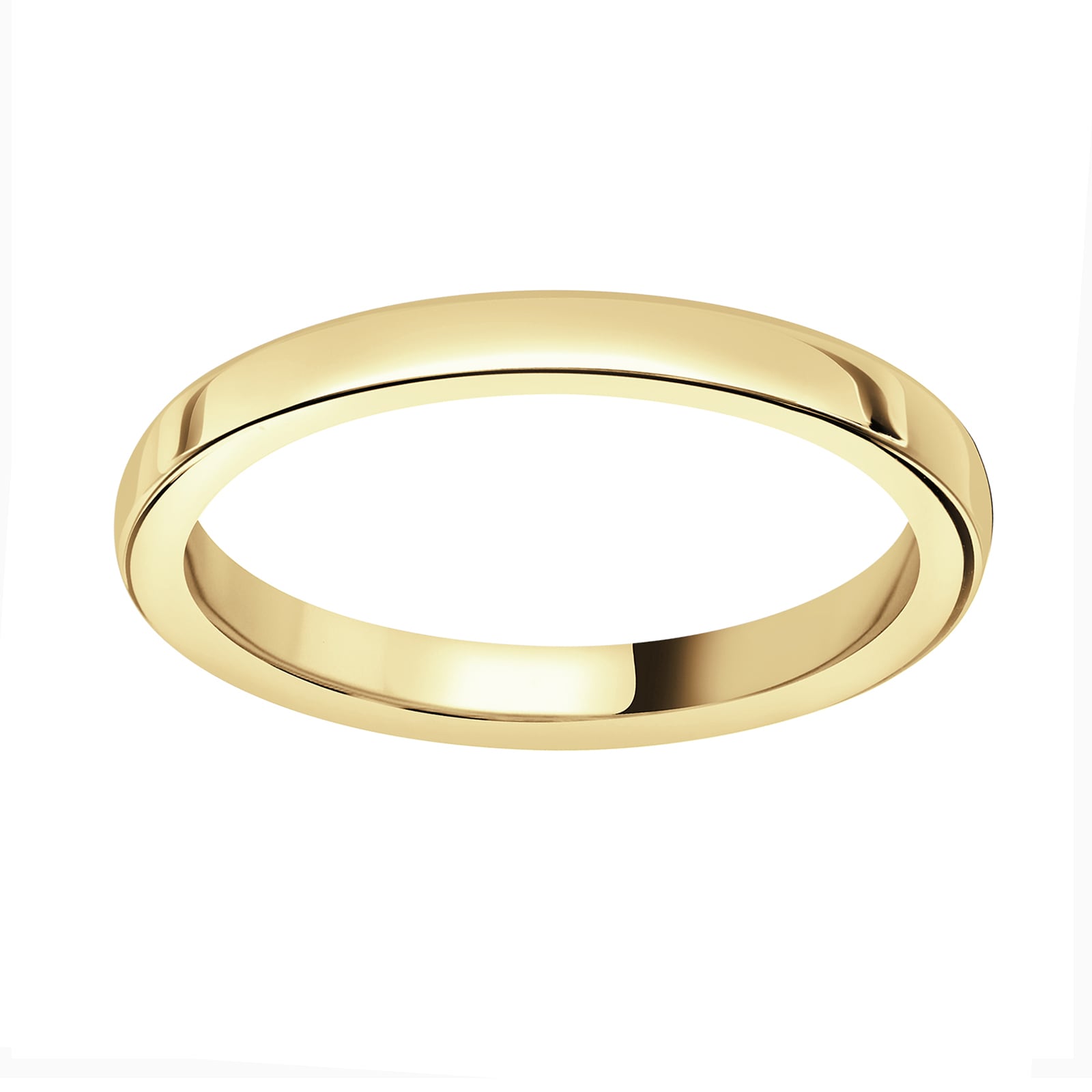 18ct Yellow Gold 2mm Heavy Court Wedding Ring - Ring Size O