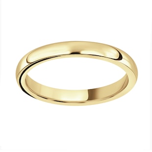 Mappin & Webb 18ct Yellow Gold 2.5mm Luxury Court Wedding Ring