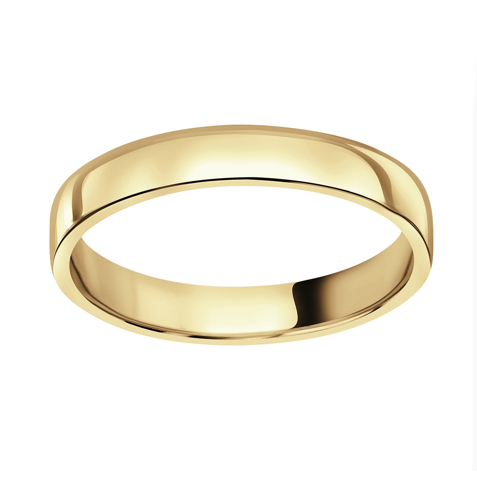 Mappin & Webb 18ct Yellow Gold 3mm Light Low Domed Wedding Ring