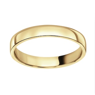 Mappin & Webb 18ct Yellow Gold 3mm Light Low Domed Wedding Ring