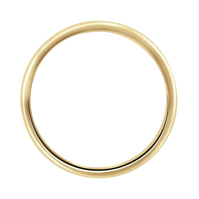 Mappin & Webb 18ct Yellow Gold 3mm Light Low Domed Wedding Ring