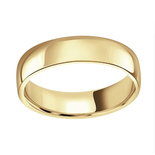 Mappin & Webb 18ct Yellow Gold 5mm Standard Domed Court Wedding Ring