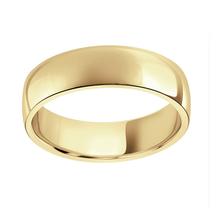 Mappin & Webb 18ct Yellow Gold 6mm Light Low Domed Wedding Ring
