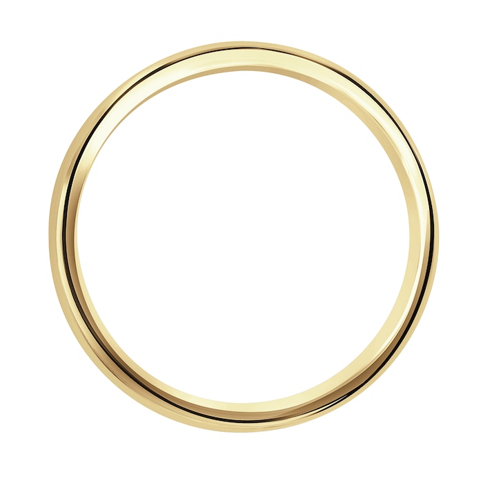 Mappin & Webb 18ct Yellow Gold 6mm Light Low Domed Wedding Ring - Ring Size M