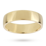 Mappin & Webb 6mm Low Domed Gents Court Wedding Ring In 18 Carat Yellow Gold