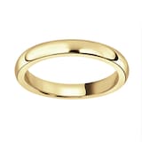 Mappin & Webb 18ct Yellow Gold 3mm Flat Sided D Shape Wedding Ring