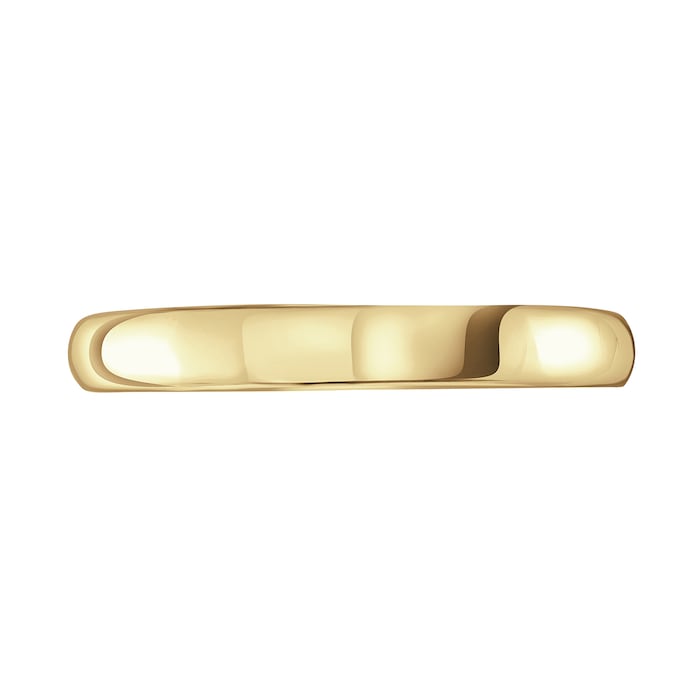 Mappin & Webb 18ct Yellow Gold 3mm Luxury D-Shape Court Wedding Ring