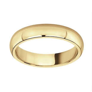Mappin & Webb 18ct Yellow Gold 4mm Luxury D-Shape Court Wedding Ring